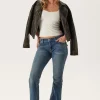 Becca Mid Rise Boot Cut Flap