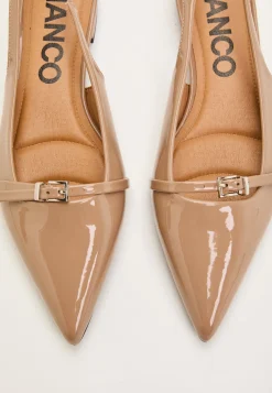 Biabari Pointy Flat Slingback Faux Leather