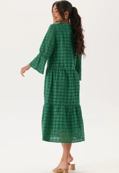 Broderie Anglaise Round Neck Dress