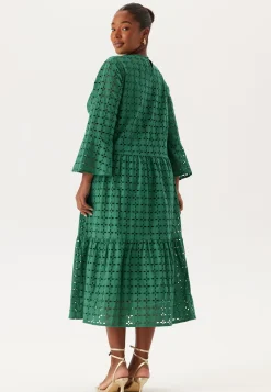 Broderie Anglaise Round Neck Dress