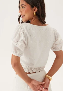 Broderie Anglaise Short Sleeve Blouse