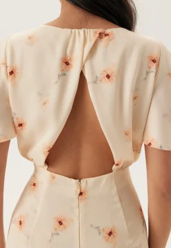 Butterfly Sleeve Ankle Dress