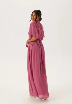 Butterfly Sleeve Chiffon Gown
