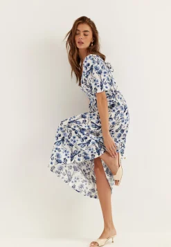 Butterfly Tie Back Midi Dress
