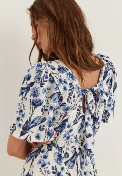 Butterfly Tie Back Midi Dress