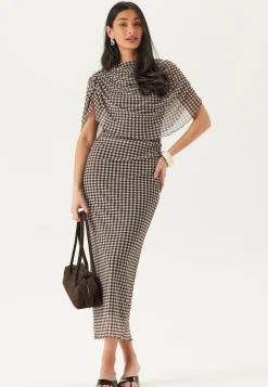 Cape Mesh Ankle Dress