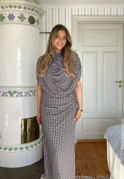 Cape Mesh Ankle Dress