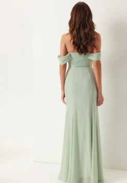 Chiffon Off Shoulder Maxi Dress