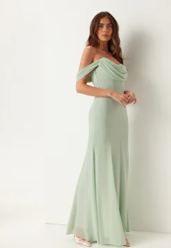 Chiffon Off Shoulder Maxi Dress