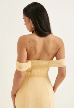 Chiffon Off Shoulder Maxi Dress