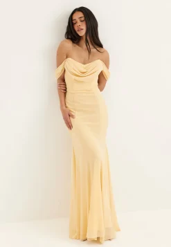 Chiffon Off Shoulder Maxi Dress