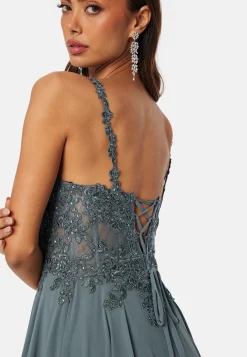 Chiffon Rhinestone Evening Dress