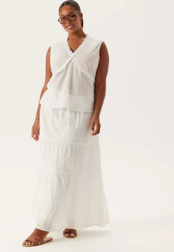 Cotton Dobby Dot Maxi Skirt