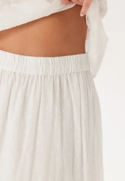 Cotton Dobby Dot Maxi Skirt