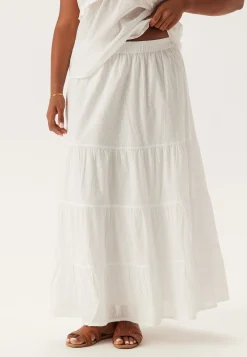 Cotton Dobby Dot Maxi Skirt