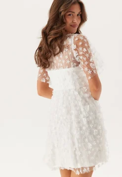 3D Floral V-neck Dress