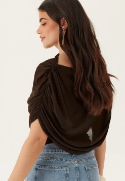 Drapy Mesh Cape Top