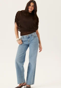 Drapy Mesh Cape Top