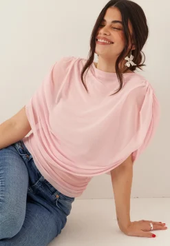 Drapy Mesh Cape Top