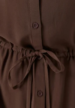 Drawstring Viscose Shirt Dress