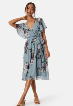 Flutter Floral Midi Dress