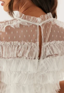 High Neck Tulle Frill Dress