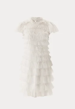 High Neck Tulle Frill Dress
