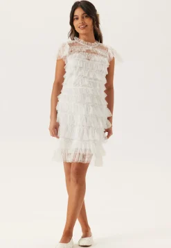 High Neck Tulle Frill Dress