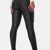 High Waist Push-Up Coated Treggings