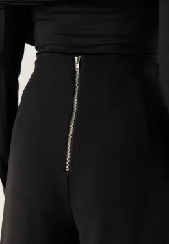 High Wide Cropped Trousers