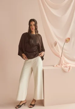 High Wide Cropped Trousers