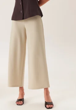 High Wide Cropped Trousers