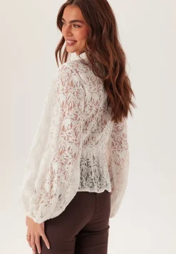Lace Peplum Blouse