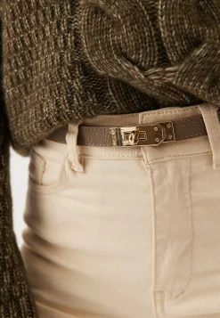 Leather Belt With Turn Lock
