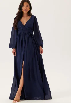Long Sleeve Chiffon Dress