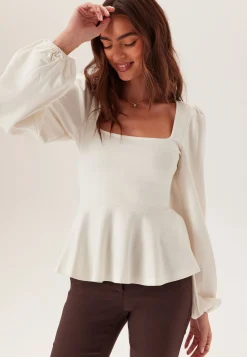 Long Sleeve Peplum Top