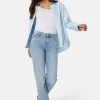 Pckelly Mid Waist Straight Jeans