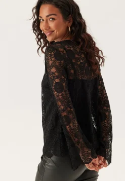 Pcolline Ls Lace O-neck Top
