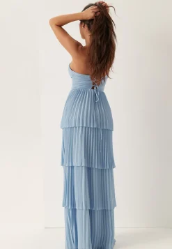 Pleated Bandeau Gown