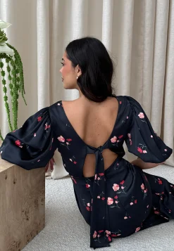 Puff Sleeve Ankle Dress