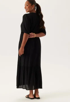 Puff Sleeve Viscose Dress
