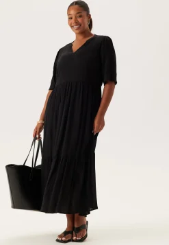 Puff Sleeve Viscose Dress