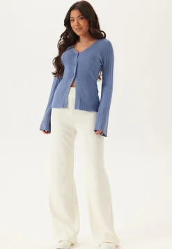 Rib Sculpted Knitted Cardigan