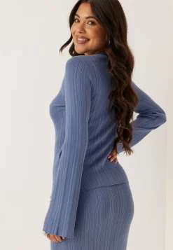 Rib Sculpted Knitted Cardigan