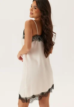 Satin Lace Mini Dress