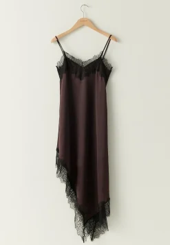 Satin Lace Slip Dress