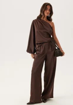 Satin One Shoulder Blouse