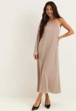 Satin One Shoulder Dress