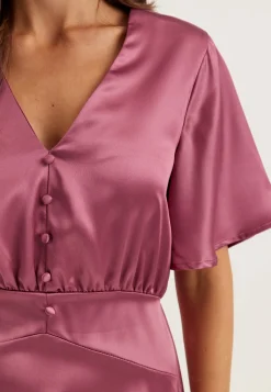 Satin Scarf Maxi Dress