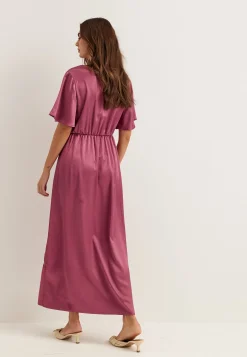 Satin Scarf Maxi Dress